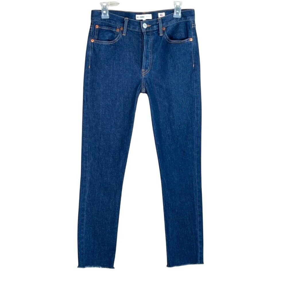 RE / DONE Originals Jeans Women's Straight Skinny Leg Dark Rinse Wash